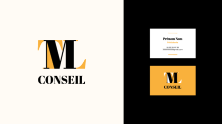 TML conseils, logo, cartes de visite