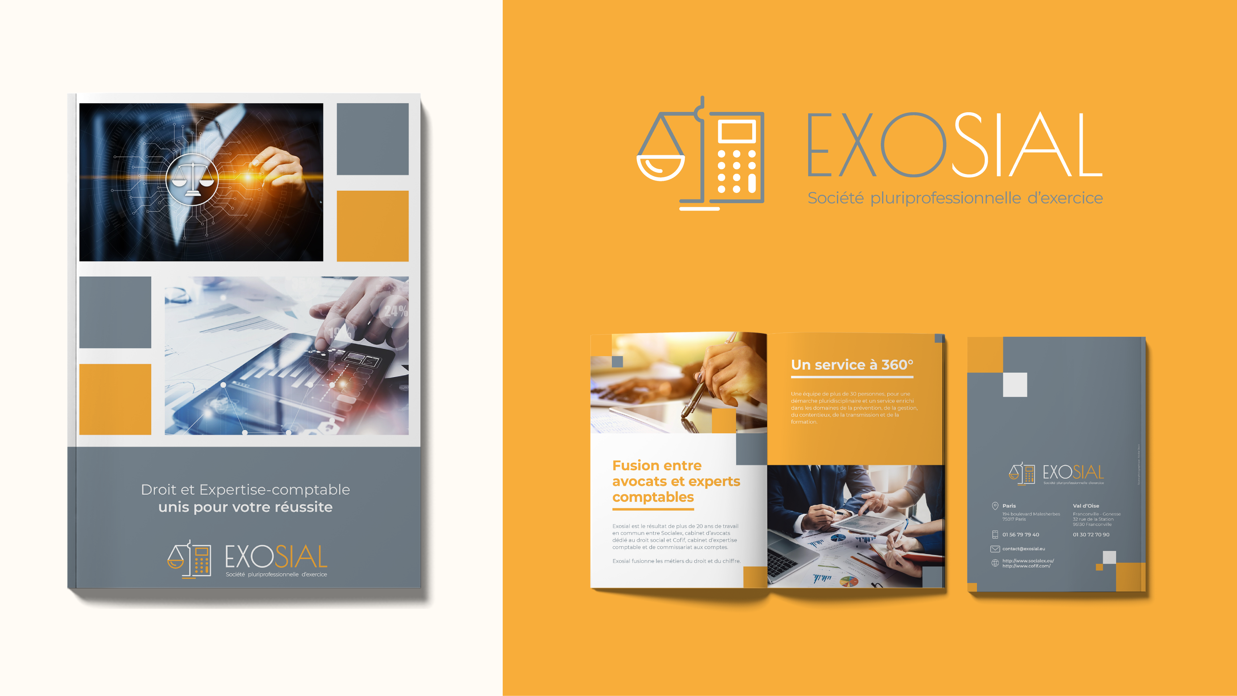 Exosial, logo et flyer