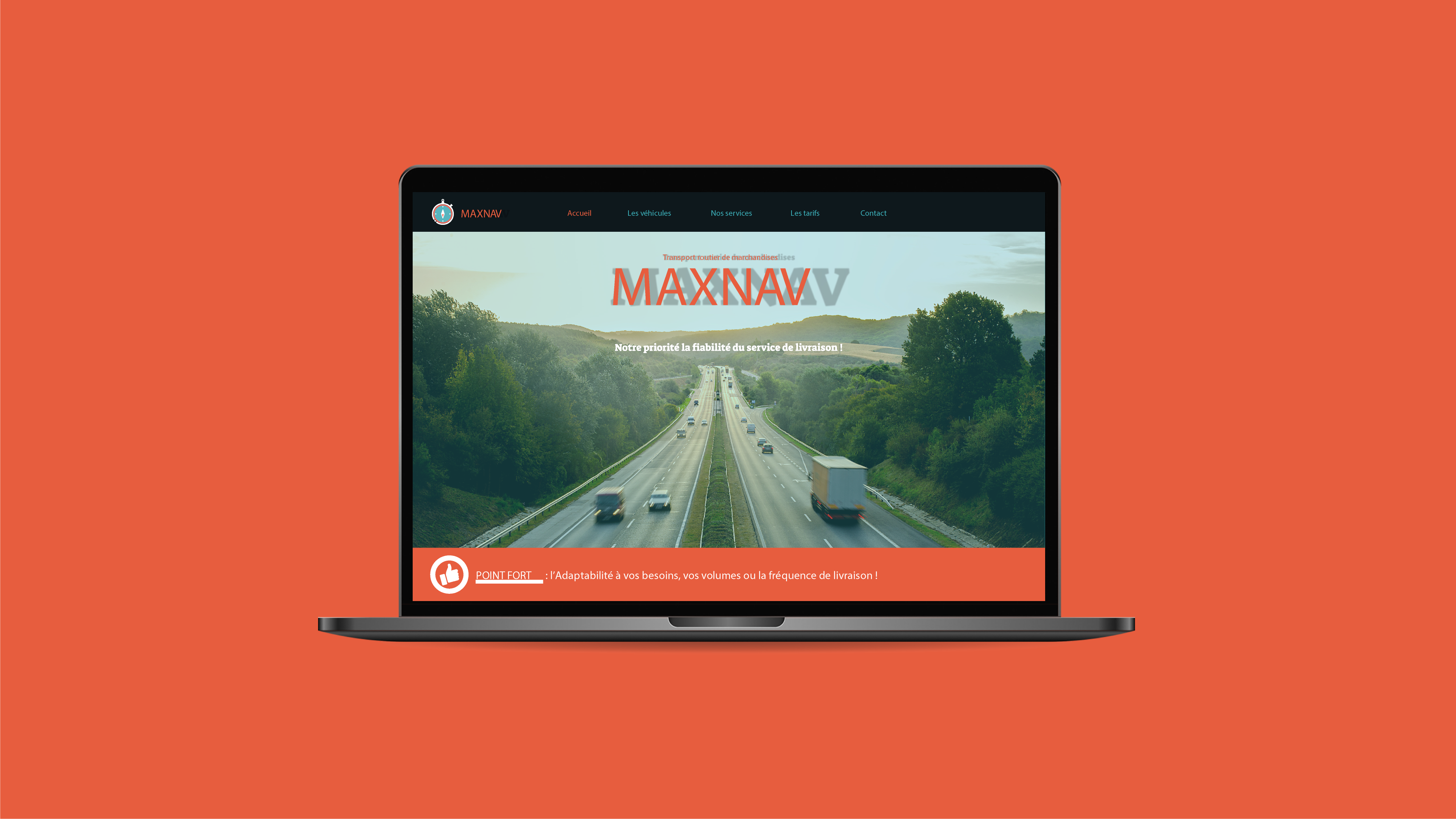 Maxnav, logo, site vitrine, flyer