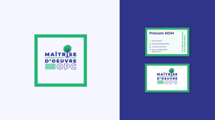 Maitre d'œuvre, logo, site vitrine, flyer, cartes de visite